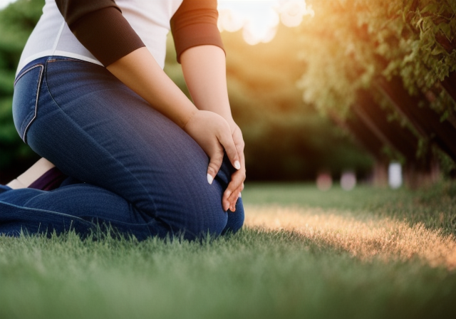 Person kneeling in prayer