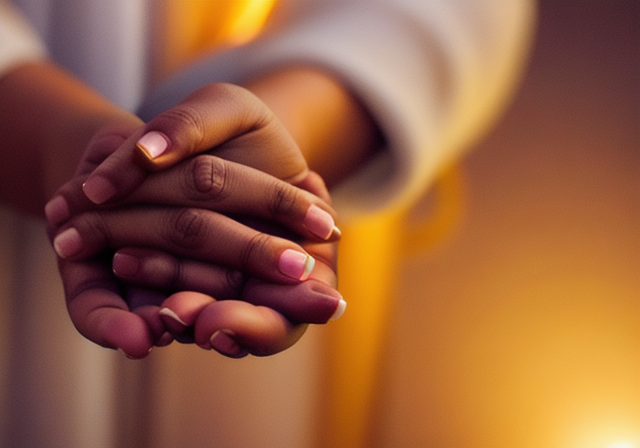 Person in prayer
