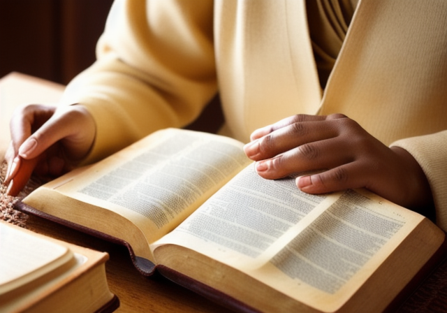 Person reading the Bible