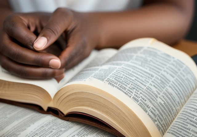 Person reading the Bible