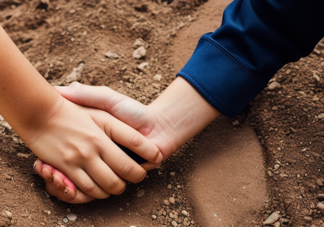 Person holding out a helping hand