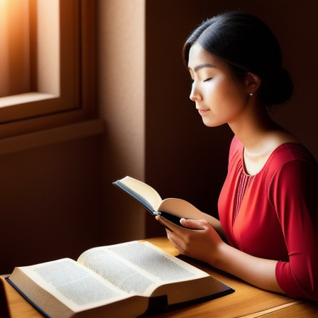 Person reading the Bible