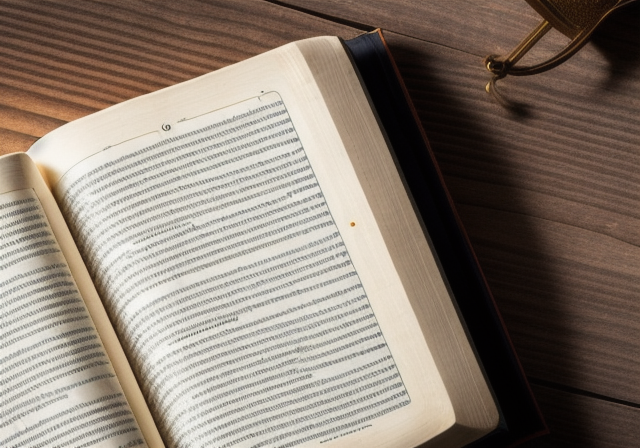 An open Bible with a ray of light shining on a verse about God's promises