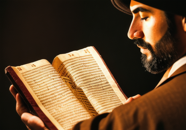 Man holding an ancient scroll