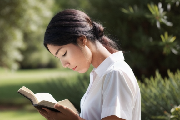 A person reading the Bible