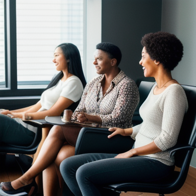 Diverse group of people engaging in a discussion
