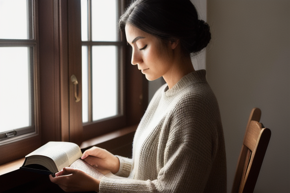 Person reading a Bible