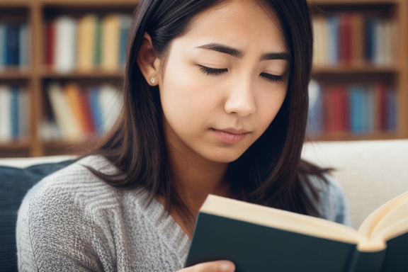 Person reading a book