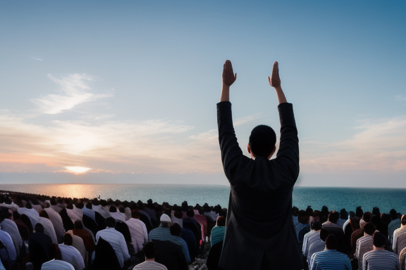 Person praying fervently