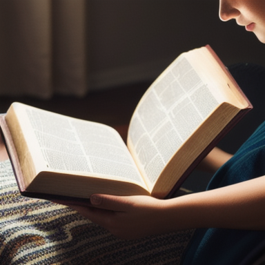 Person reading the Bible