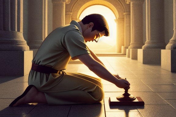David praying