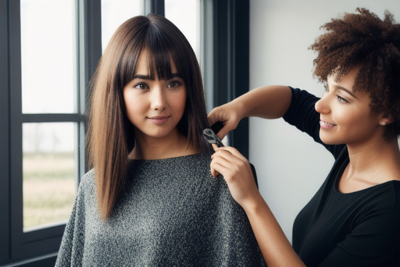 Person cutting hair