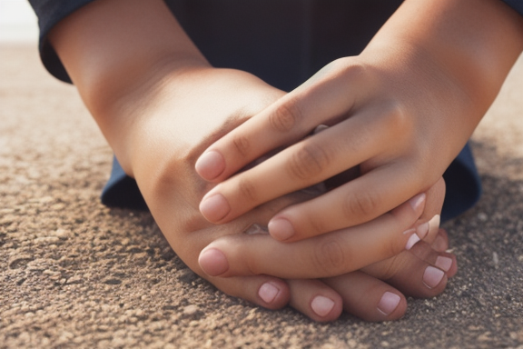 Mãos unidas em oração