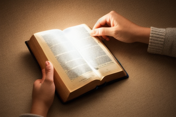 Person holding a Bible