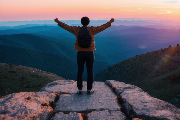 Person on a mountaintop
