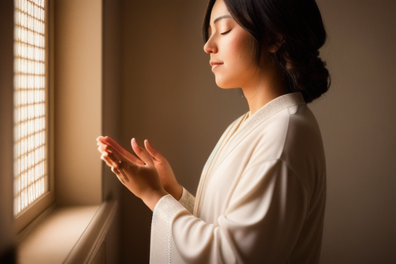 Person in prayer