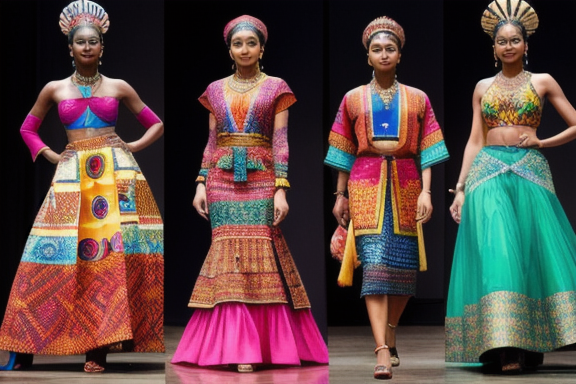 Diverse group of people dressed in different cultural attire