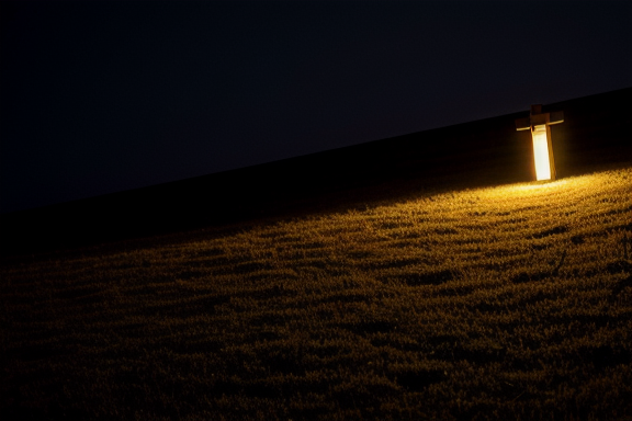 A radiant light illuminating the darkness