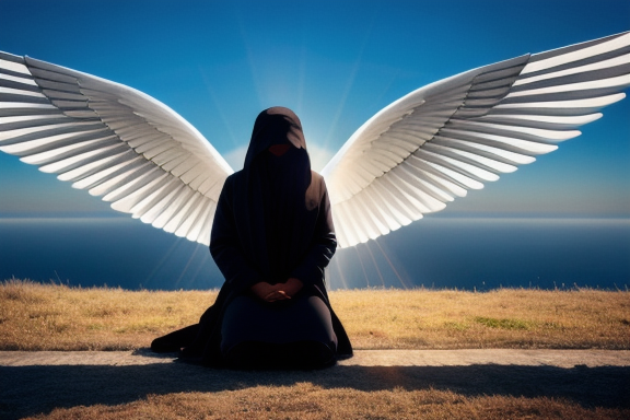 Person kneeling in prayer