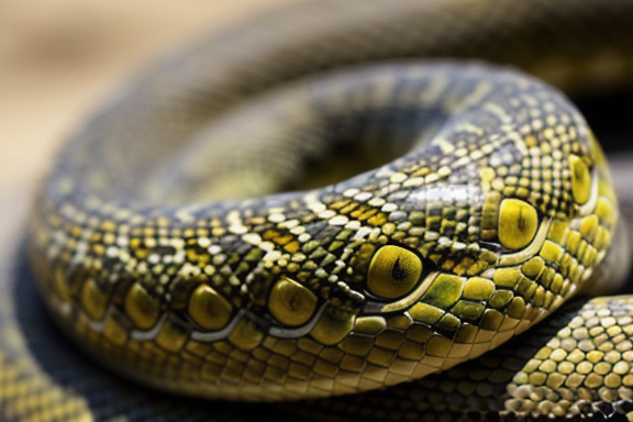 Imagem de uma cobra enrolada