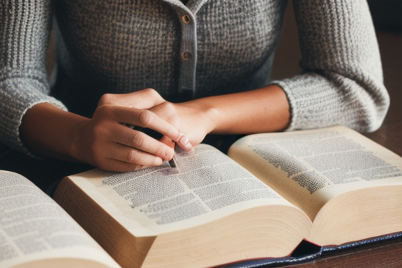 Person reading the Bible