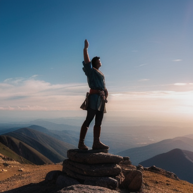 Person on mountain