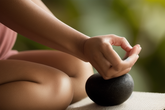 Person meditating