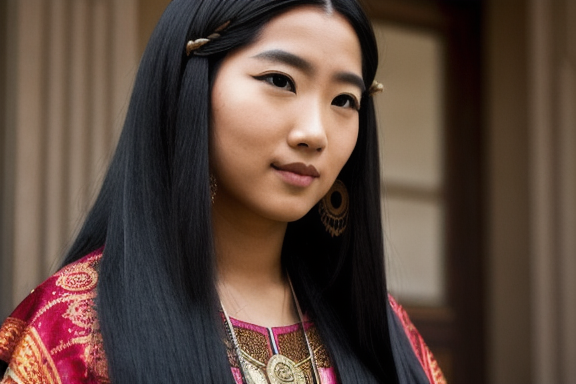 A person with long hair embracing their cultural heritage and individuality