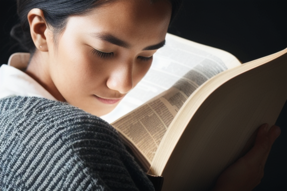 Person reading the Bible